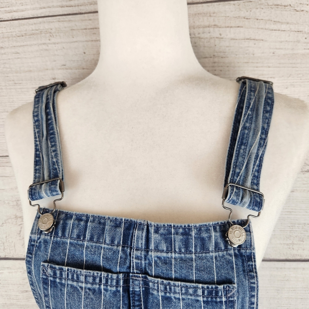 Madewell Pinyon Short Overalls in Pinstripe - Picture 6 of 13